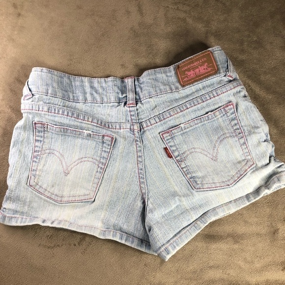 Levis Denim Stripes Jeans Short Size 14 - Picture 5 of 8